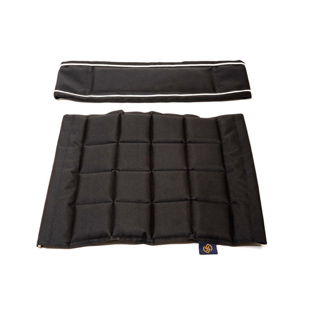 Stuhl und Lehne schwarz/ silber