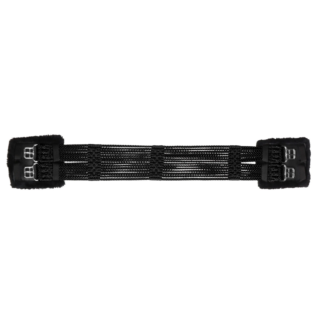 stübben cord girth with padded stainless steel buckles black