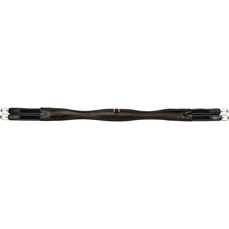 Stübben Leather Long Girth Overlay with Elastic on Both Sides, Black