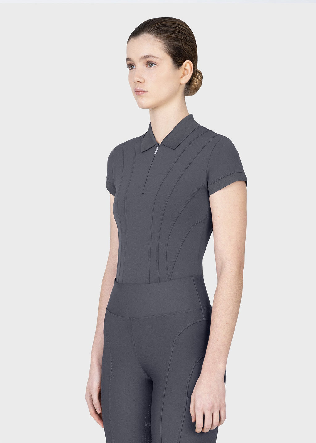 MAXIMILIAN EQUESTRIAN Arc Kurzarm Polo Shirt graphite
