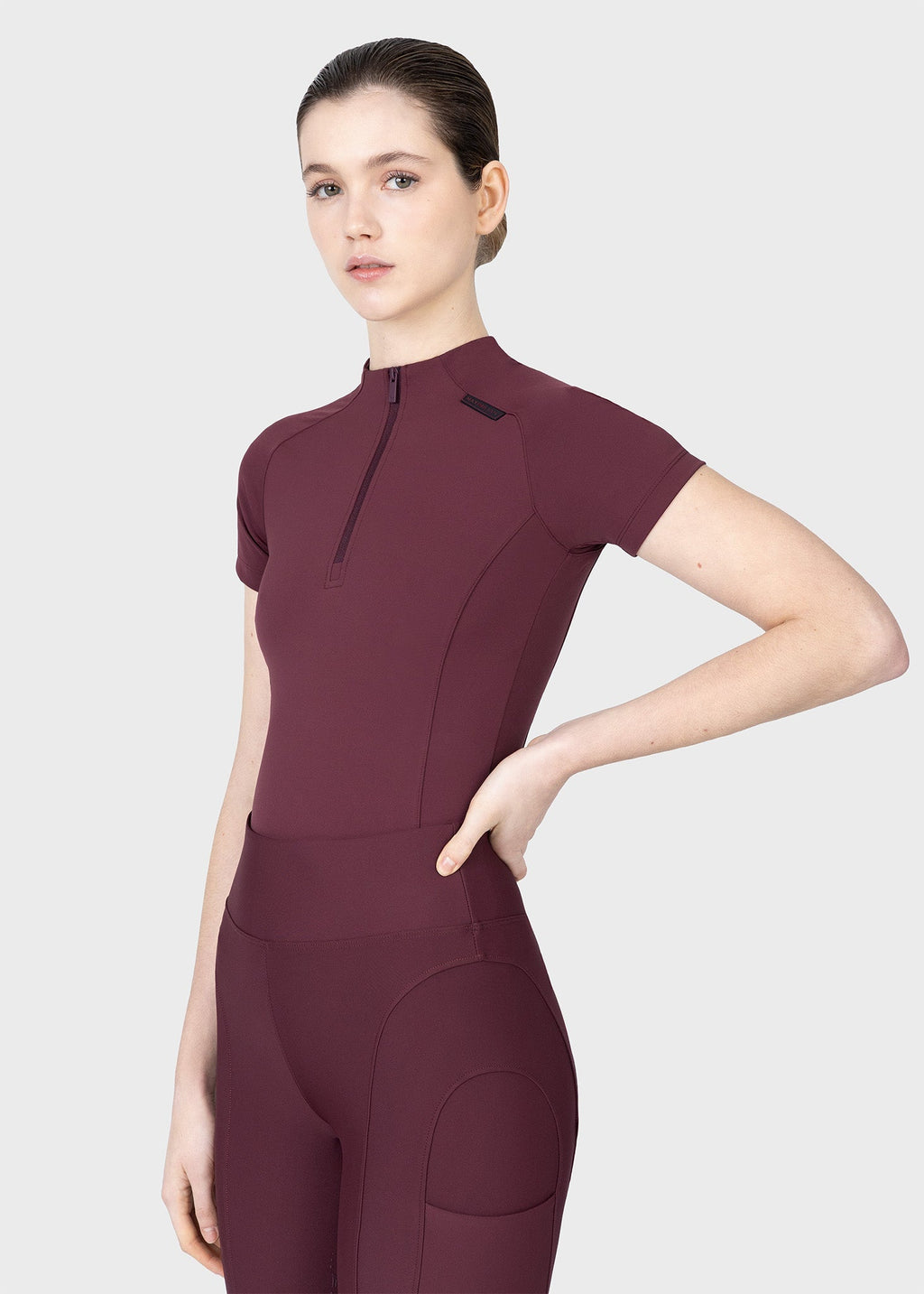 MAXIMILIAN EQUESTRIAN Origin Kurzarm Base Layer rosewood