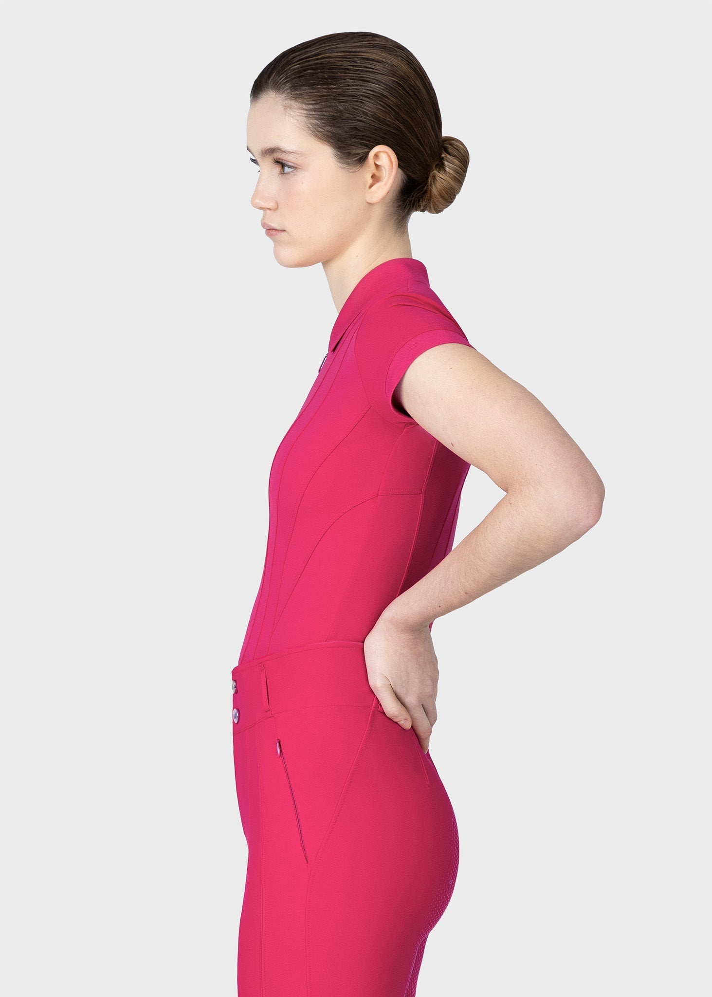 MAXIMILIAN EQUESTRIAN Arc Kurzarm Polo Shirt cranberry