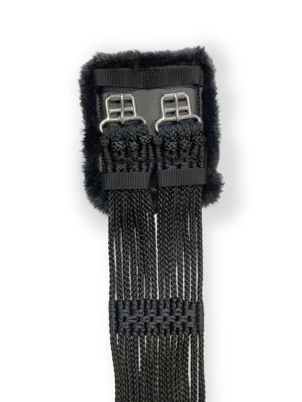 stübben cord girth with padded stainless steel buckles black