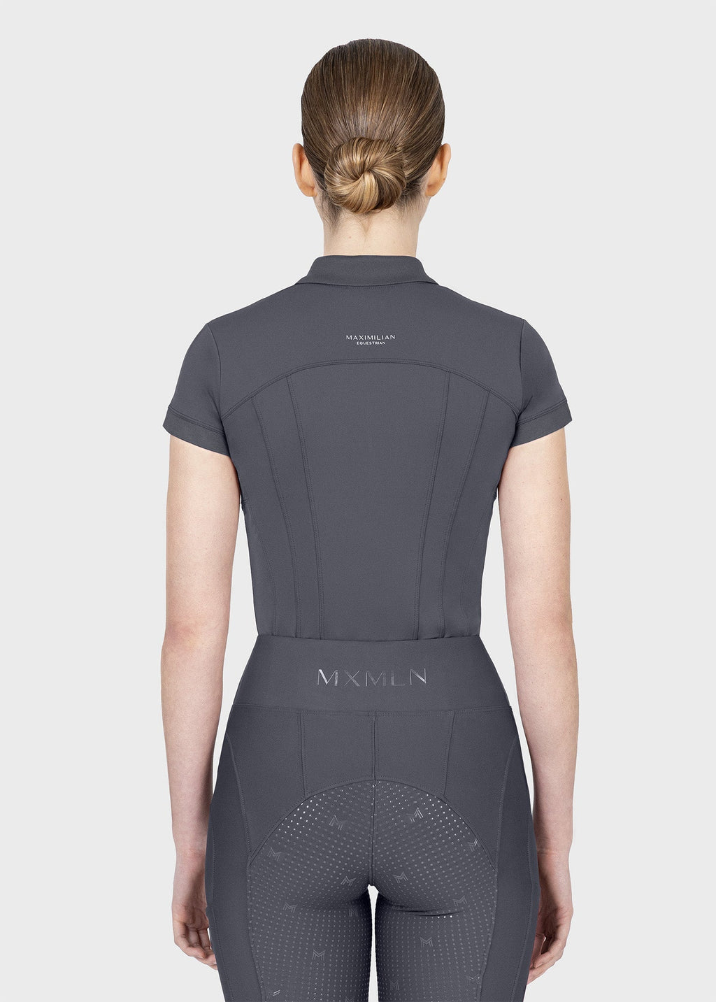 MAXIMILIAN EQUESTRIAN Arc Kurzarm Polo Shirt graphite