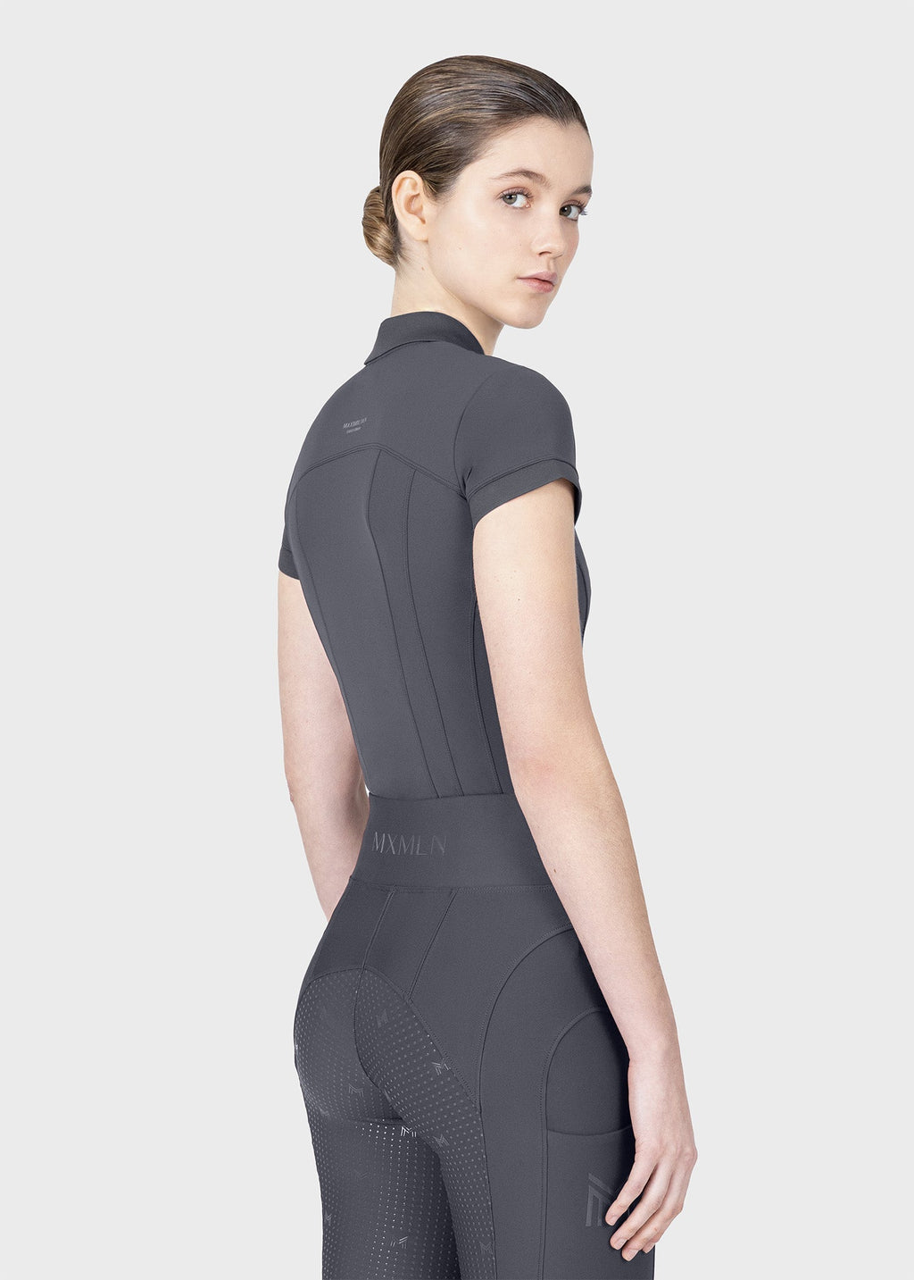 MAXIMILIAN EQUESTRIAN Arc Kurzarm Polo Shirt graphite