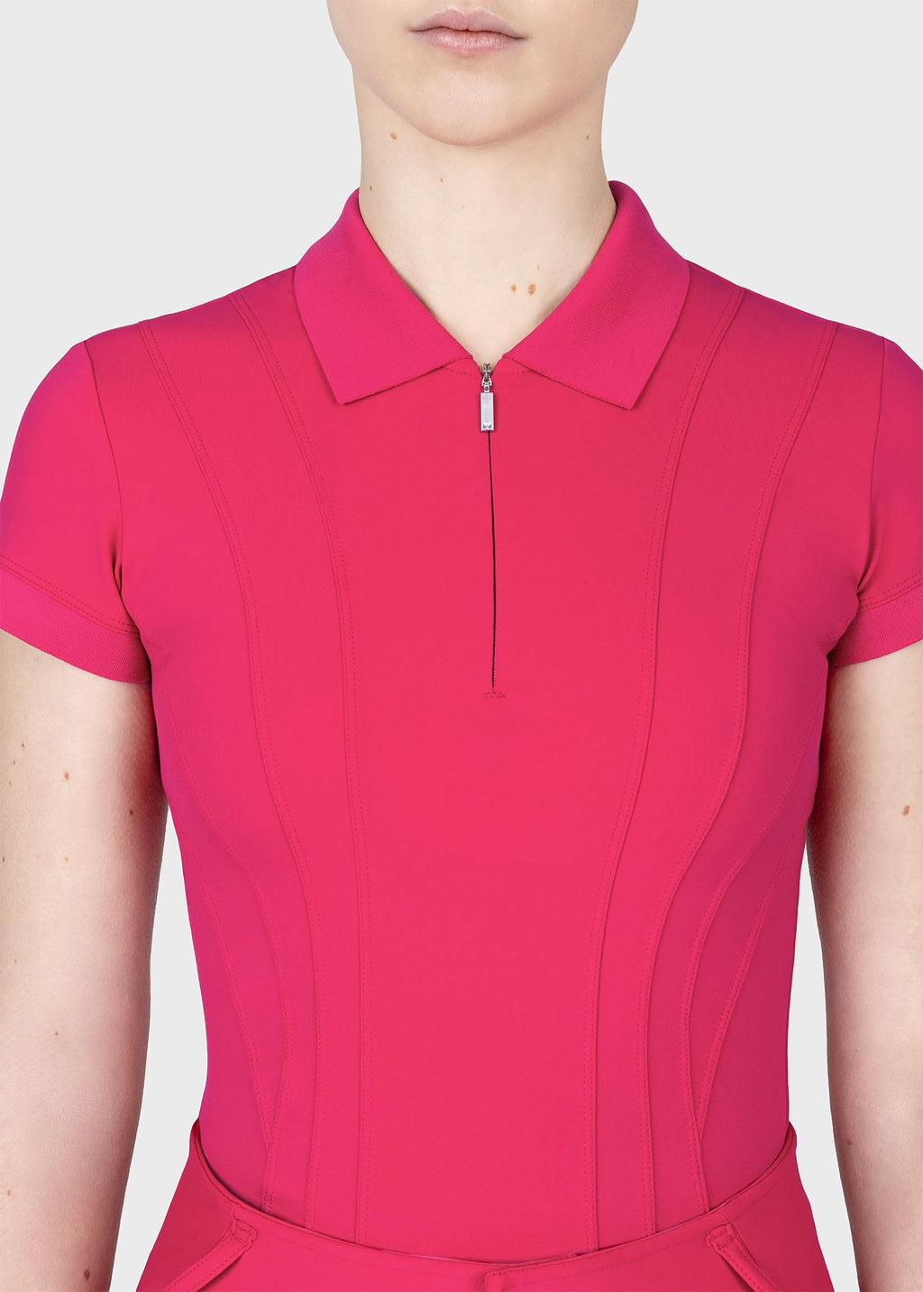 MAXIMILIAN EQUESTRIAN Arc Kurzarm Polo Shirt cranberry