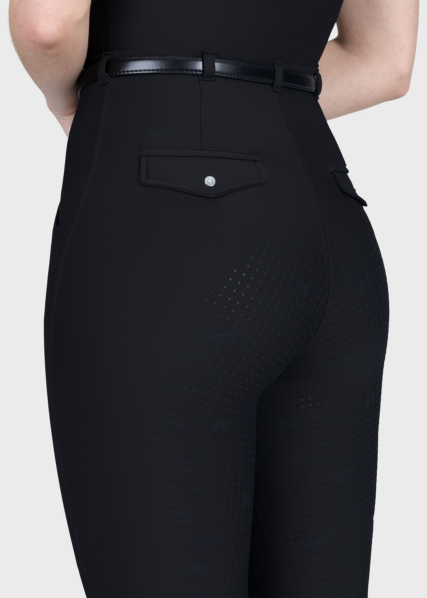 MAXIMILIAN EQUESTRIAN Halo Riding Leggings + Belt black