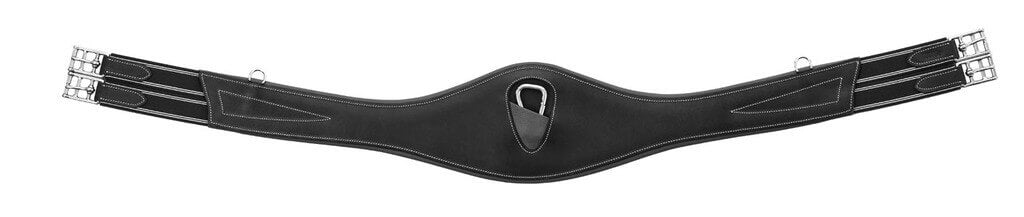 ERIC THOMAS HYBRID geschweifter Sattelgurt havana und schwarz