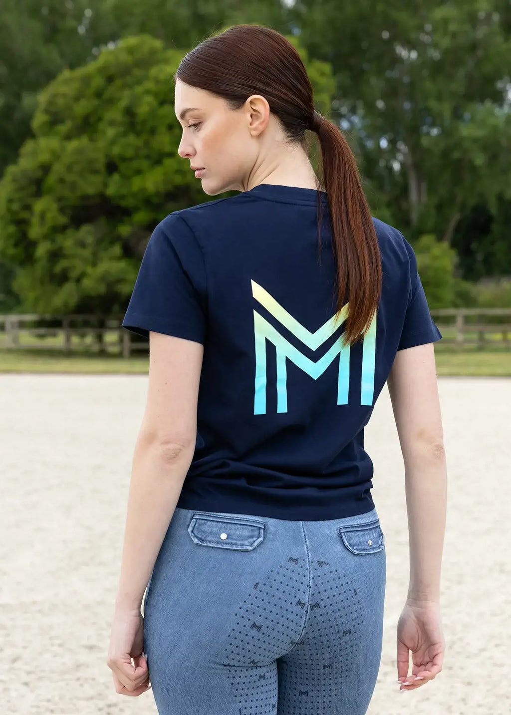 MAXIMILIAN EQUESTRIAN Women Symbol T-Shirt navy