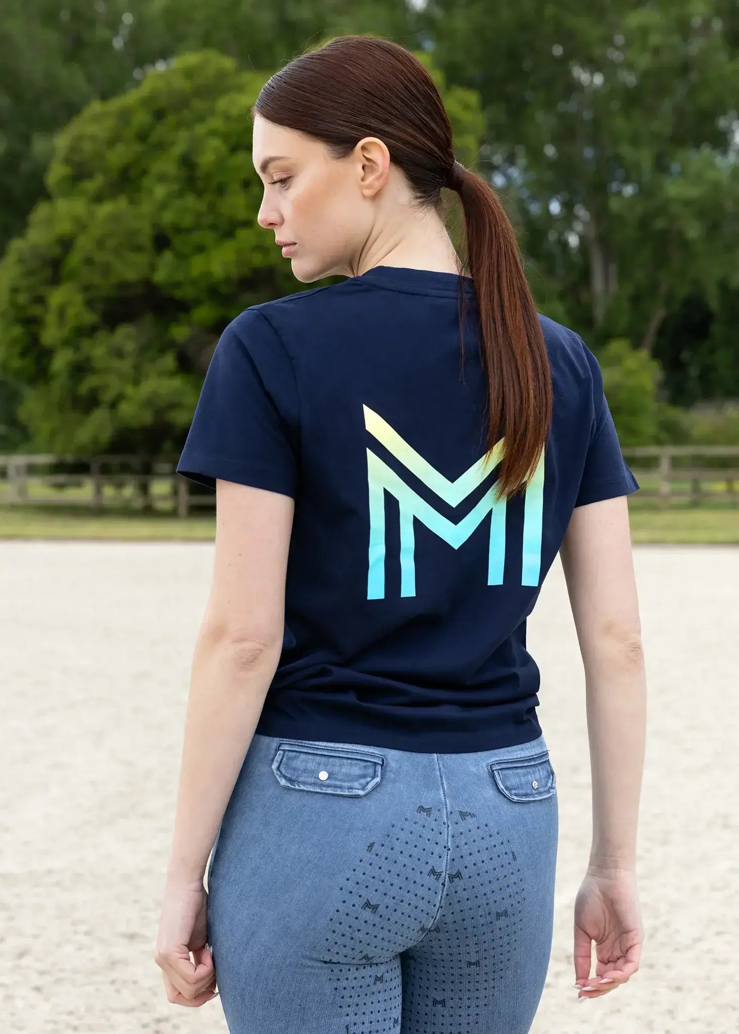 MAXIMILIAN EQUESTRIAN Women Symbol T-Shirt navy