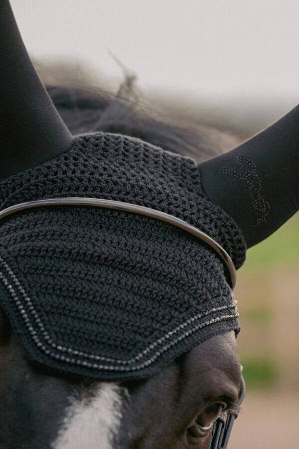 Penelope Fliegenhaube Soundless Strass schwarz