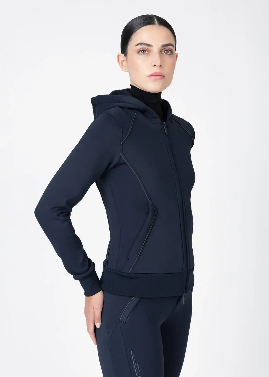 MAXIMILIAN EQUESTRIAN Arctic Zip Hoodie atlantic