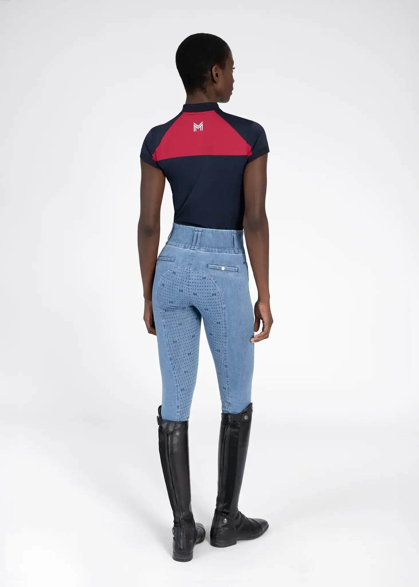 MAXIMILIAN EQUESTRIAN Aveen Polo Shirt navy red