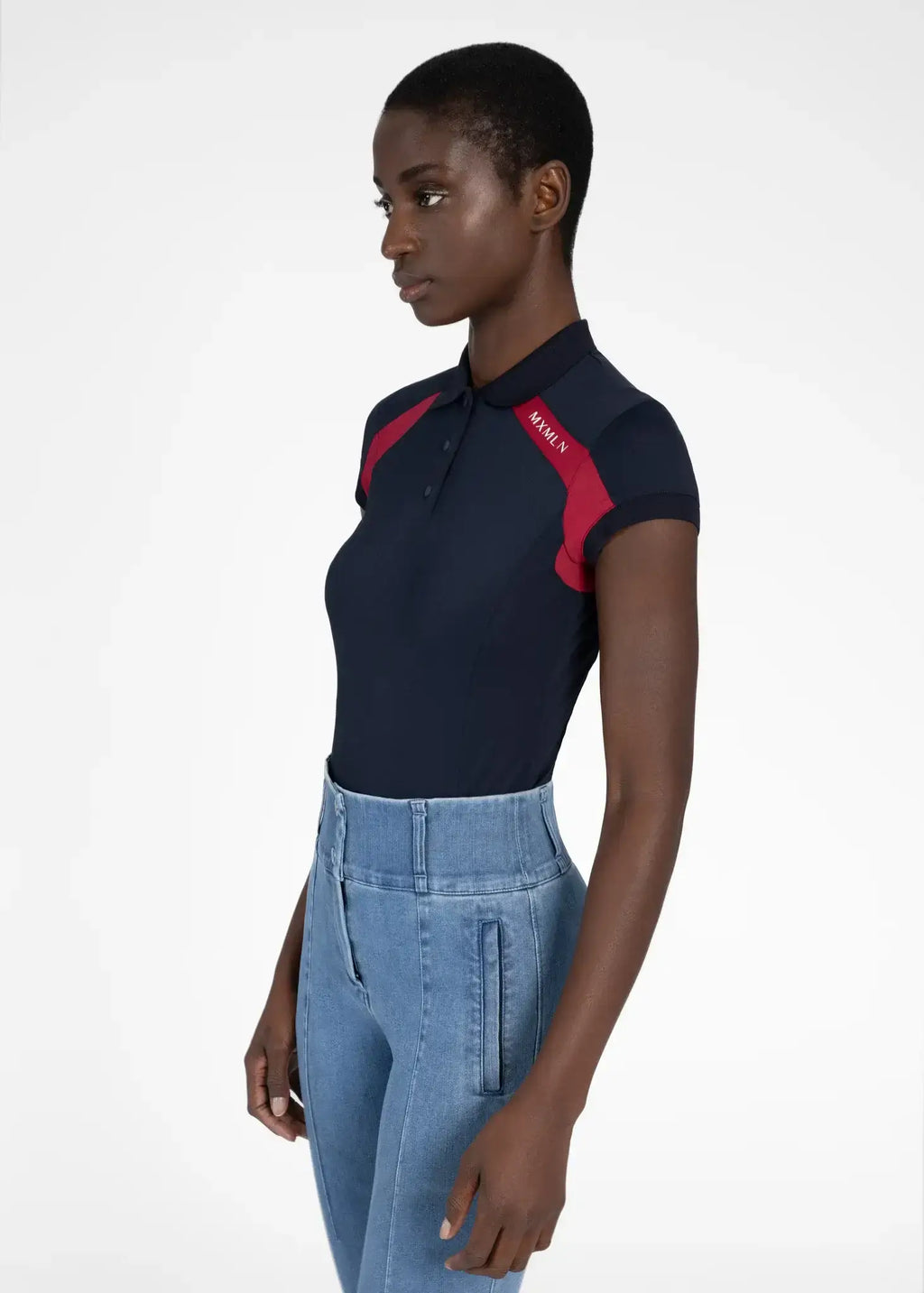 MAXIMILIAN EQUESTRIAN Aveen Polo Shirt navy red