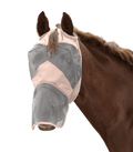 Premium Fly Mask without Ears - with Nose Protection, light pink