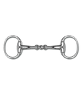 Olive head snaffle, anatomic, double jointed, solid