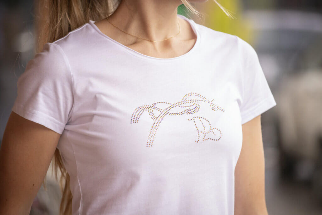 Penelope T-Shirt Iconic Strass weiß