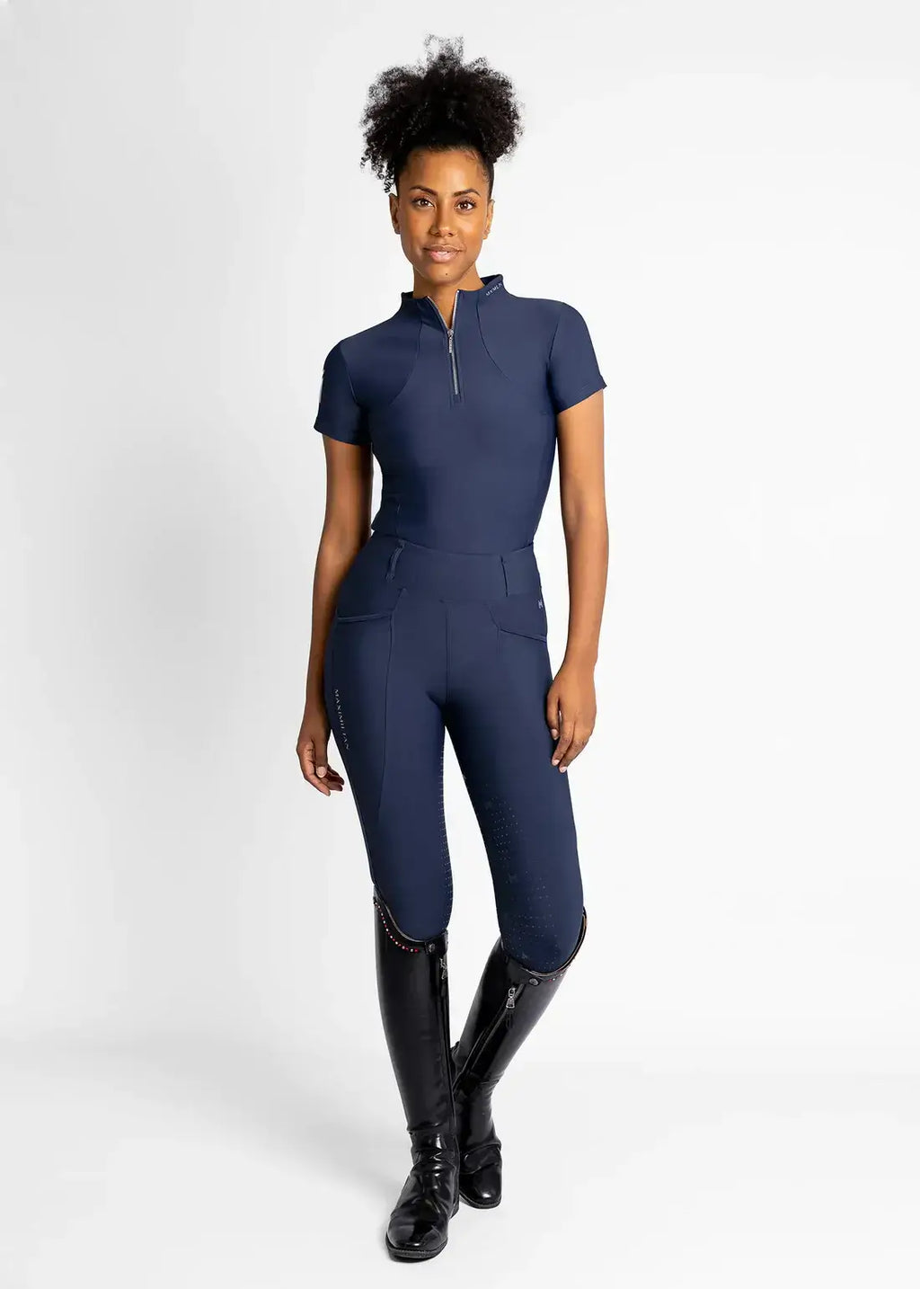 MAXIMILIAN EQUESTRIAN Kurzarm Shirt Base Layer navy