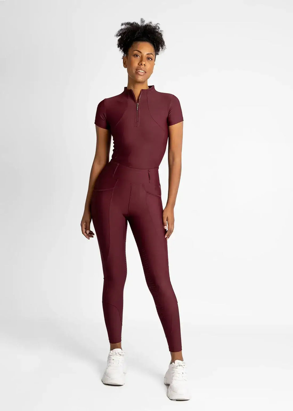 MAXIMILIAN EQUESTRIAN Kurzarm Shirt burgundy