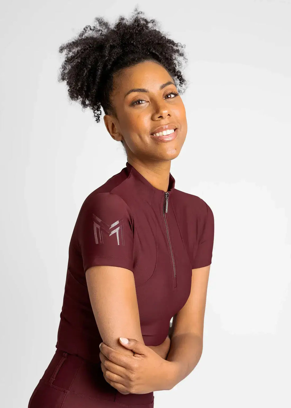 MAXIMILIAN EQUESTRIAN Kurzarm Shirt burgundy
