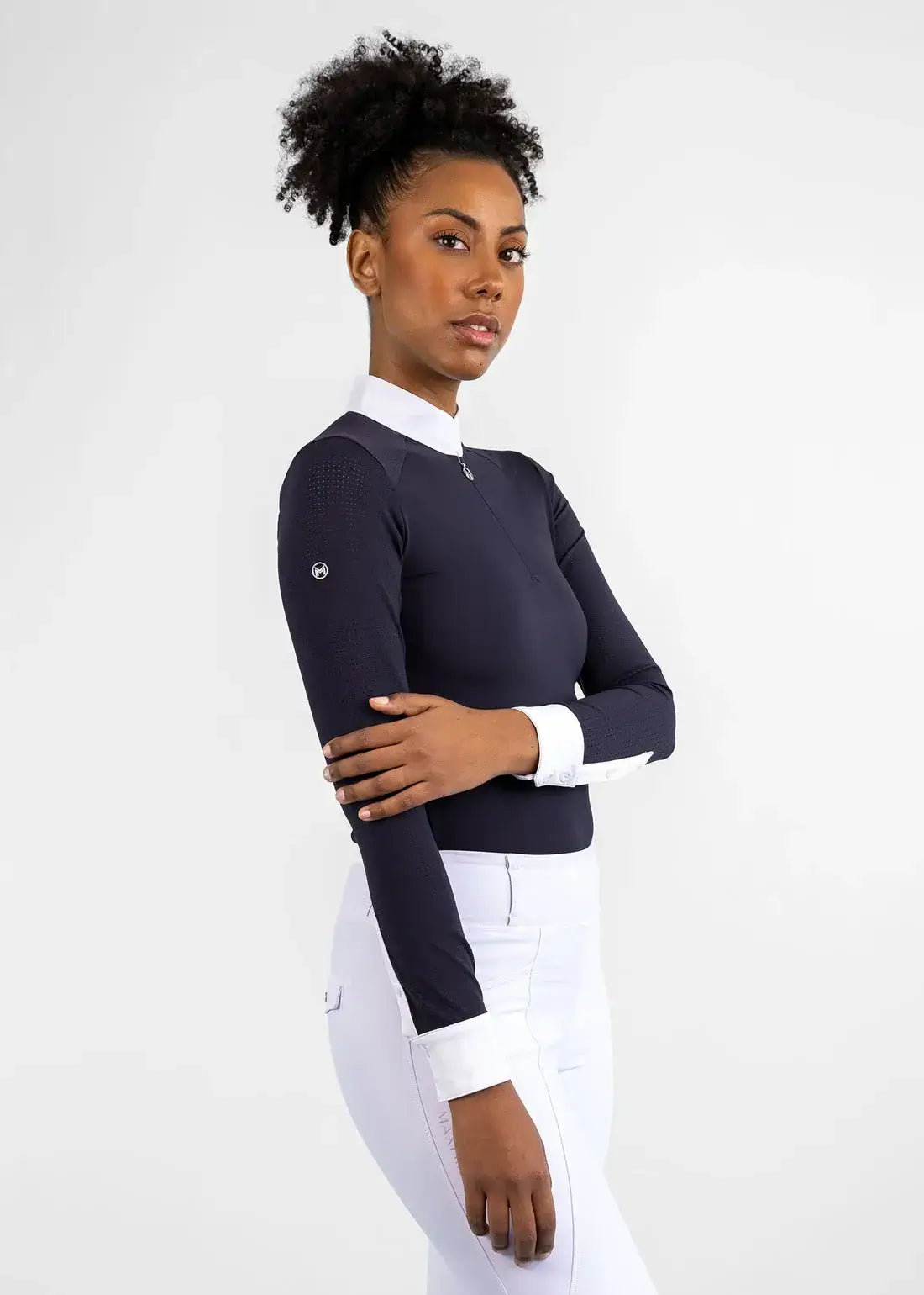 MAXIMILIAN EQUESTRIAN Langarm Air Show Shirt navy