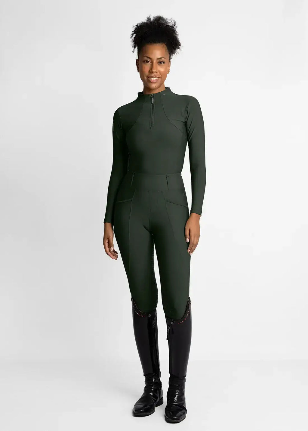 MAXIMILIAN EQUESTRIAN Langarm Base Layer hunter green