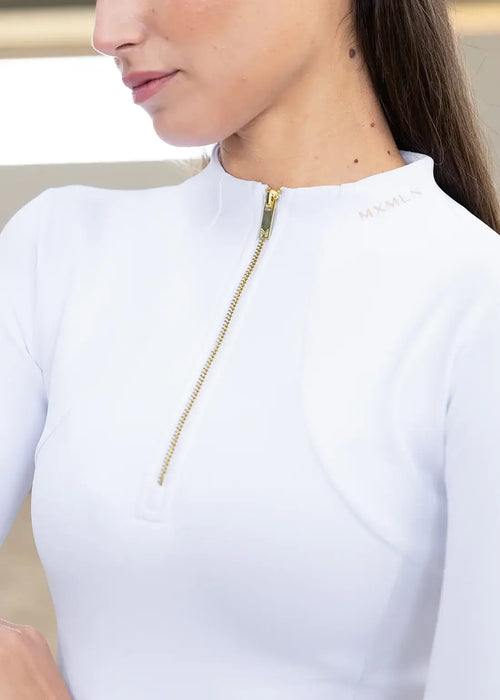 MAXIMILIAN EQUESTRIAN Winter Long Sleeve Shirt Base Layer white gold
