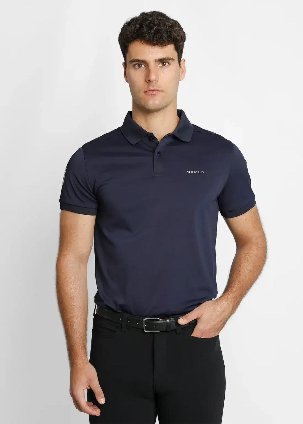 MAXIMILIAN EQUESTRIAN Blaze Polo Shirt Navy