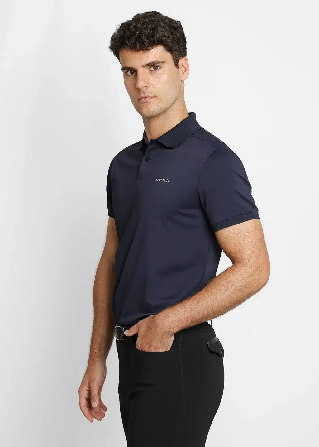 MAXIMILIAN EQUESTRIAN Blaze Polo Shirt Navy