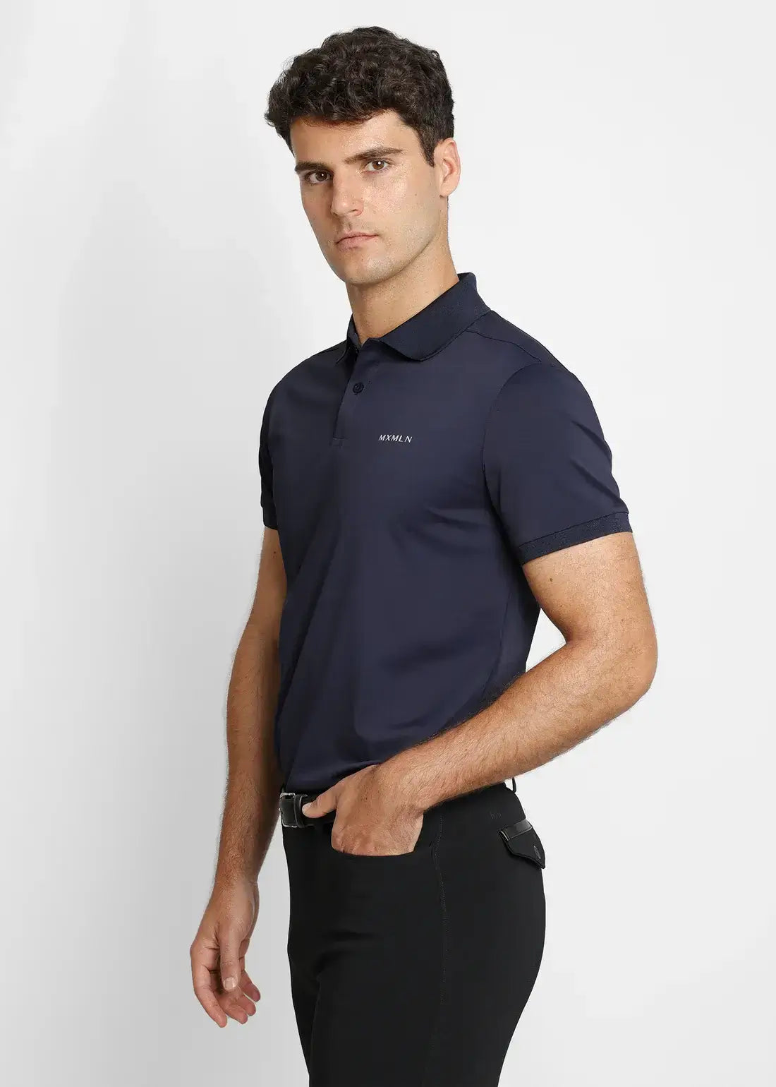 MAXIMILIAN EQUESTRIAN Blaze Polo Shirt Navy