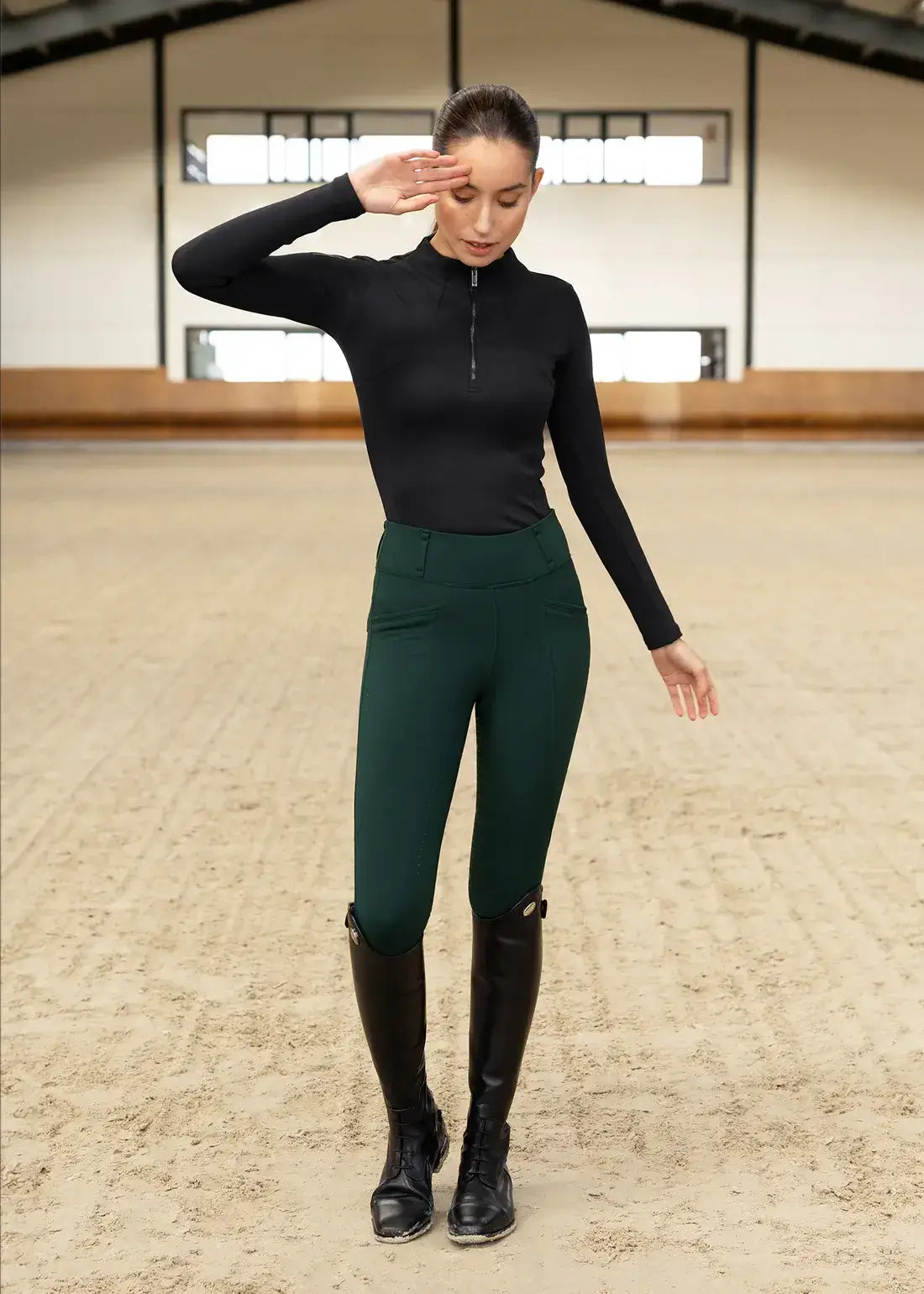 MAXIMILIAN EQUESTRIAN Winter Pro Riding Leggings emerald