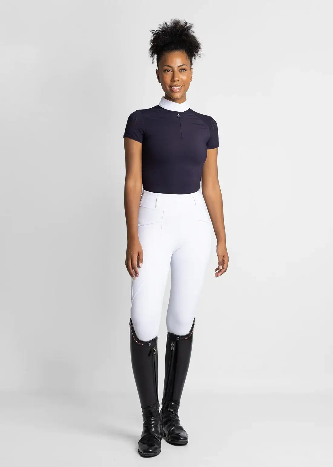 MAXIMILIAN EQUESTRIAN Kurzarm Air Show Shirt navy