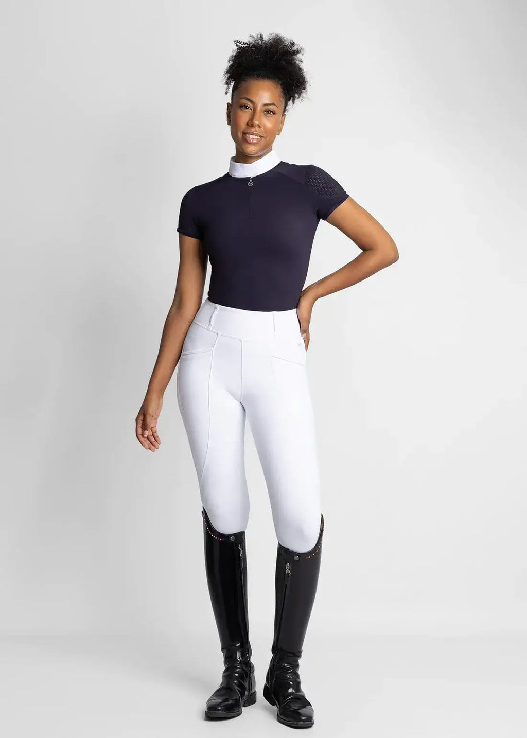 MAXIMILIAN EQUESTRIAN Kurzarm Air Show Shirt navy