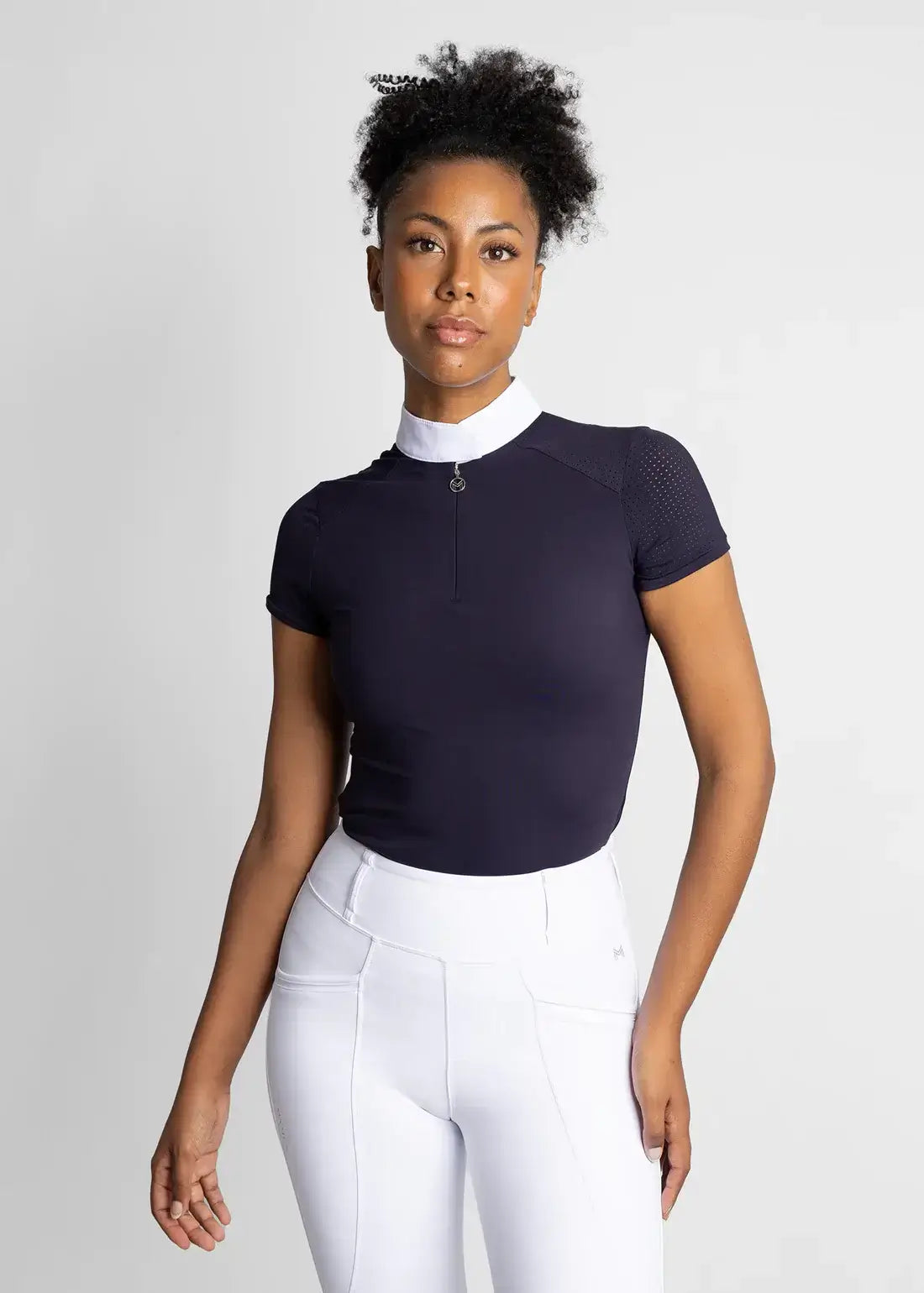 MAXIMILIAN EQUESTRIAN Kurzarm Air Show Shirt navy