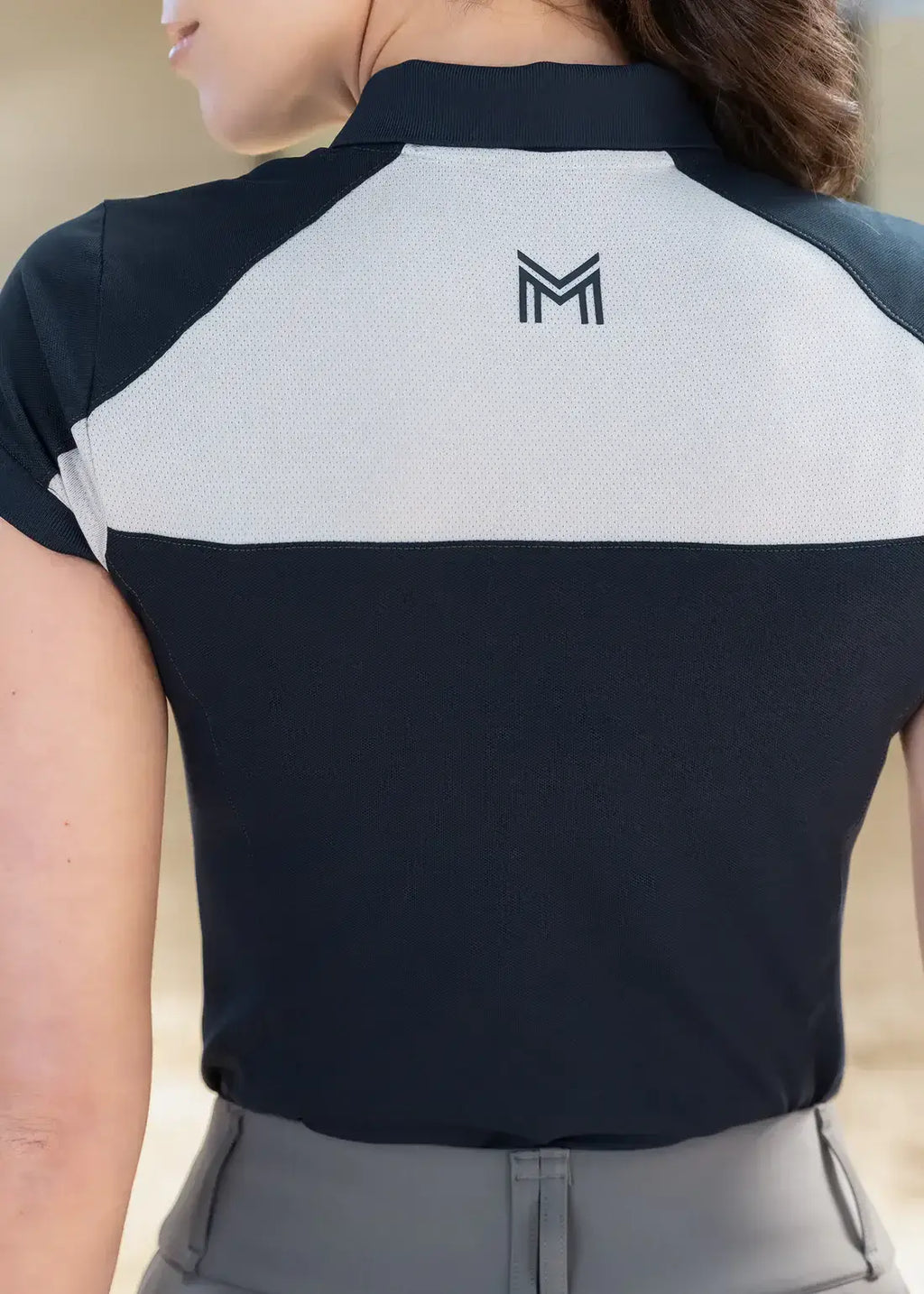 MAXIMILIAN EQUESTRIAN Aveen Polo Shirt navy grey