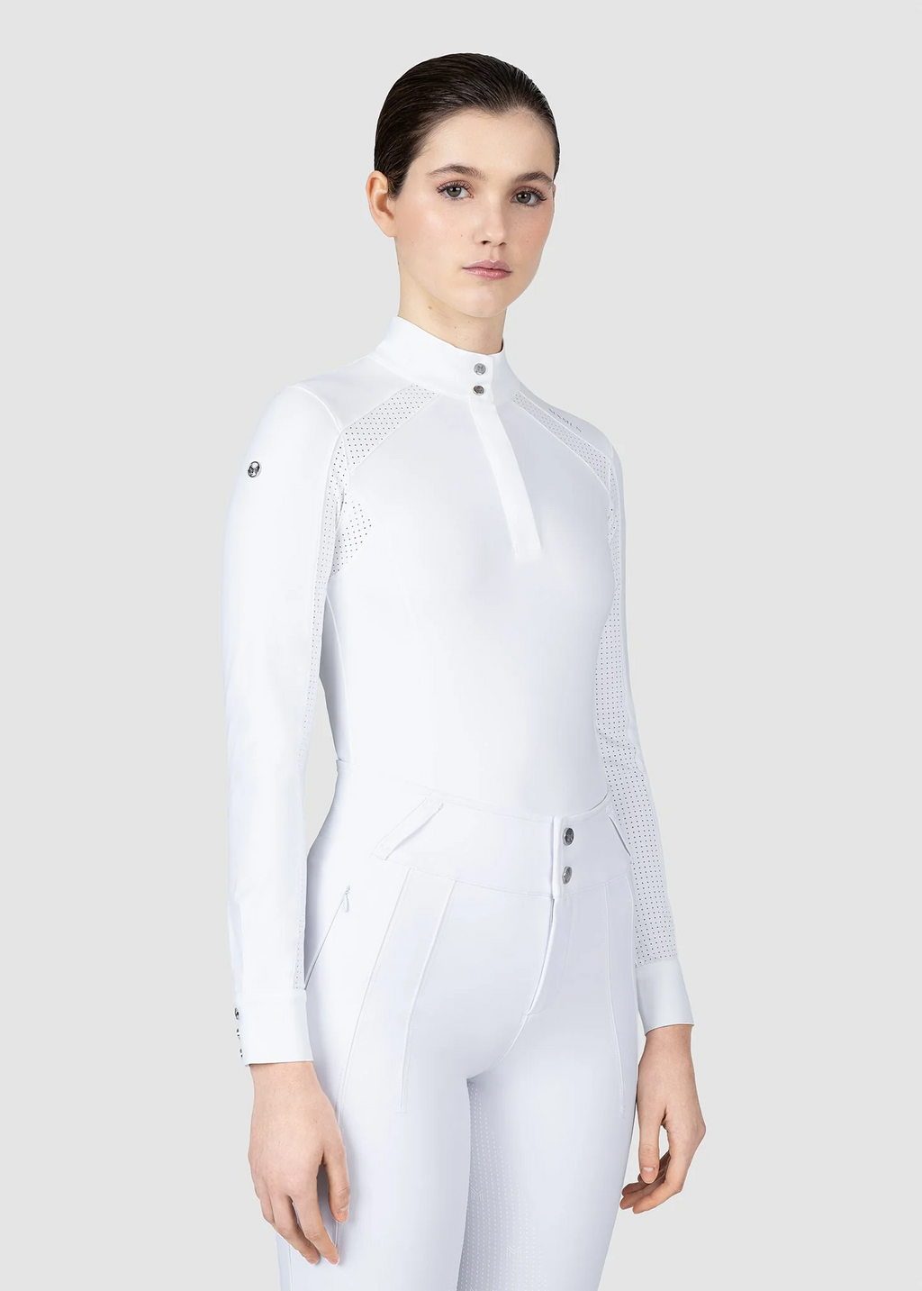 MAXIMILIAN EQUESTRIAN Aveen Langarm Show Shirt weiß