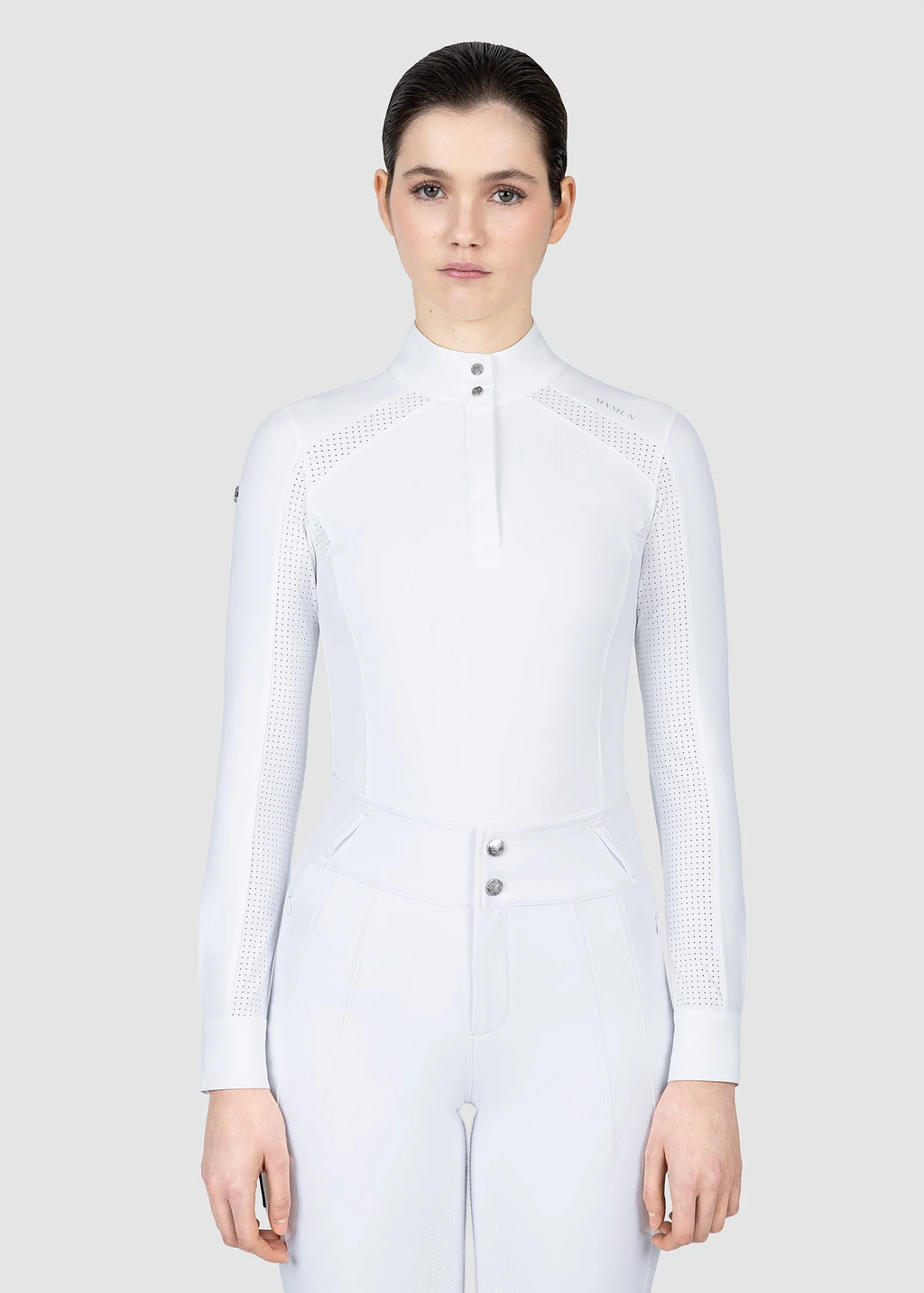 MAXIMILIAN EQUESTRIAN Aveen Langarm Show Shirt weiß