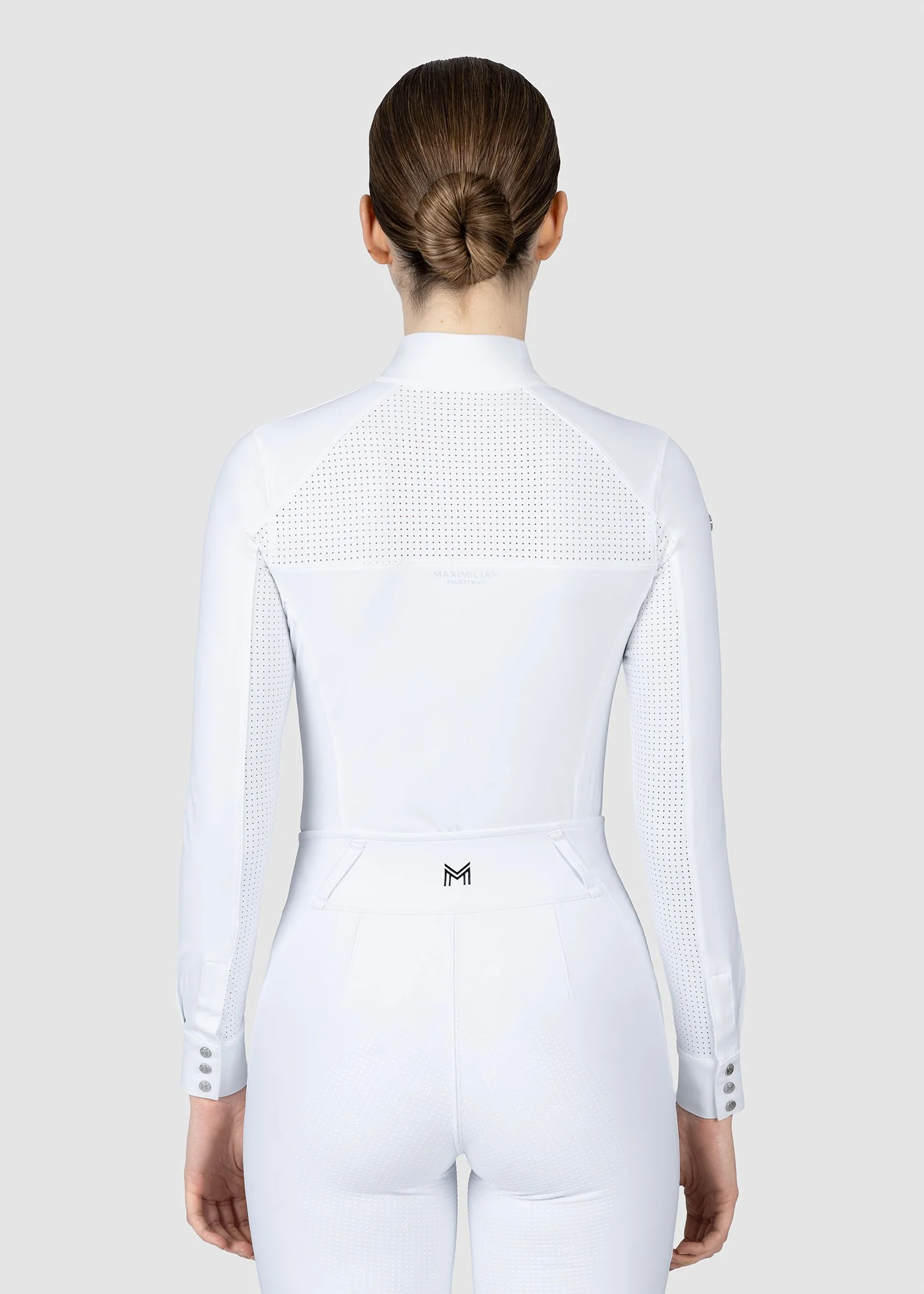 MAXIMILIAN EQUESTRIAN Aveen Langarm Show Shirt weiß