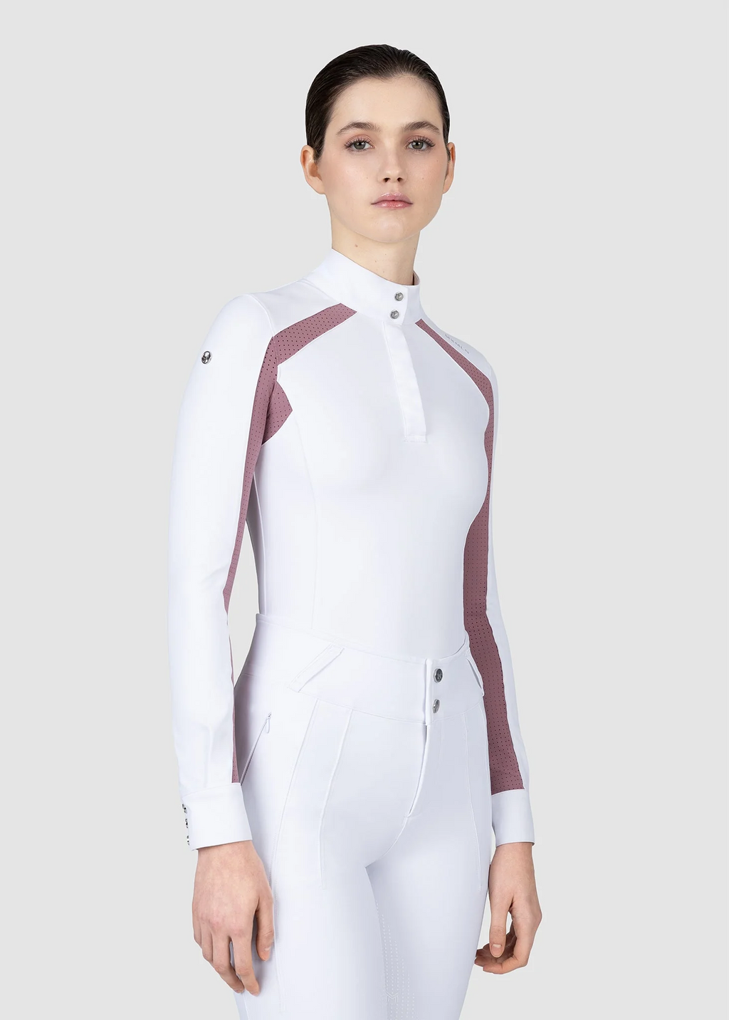 MAXIMILIAN EQUESTRIAN Aveen Langarm Show Shirt weiß mauve
