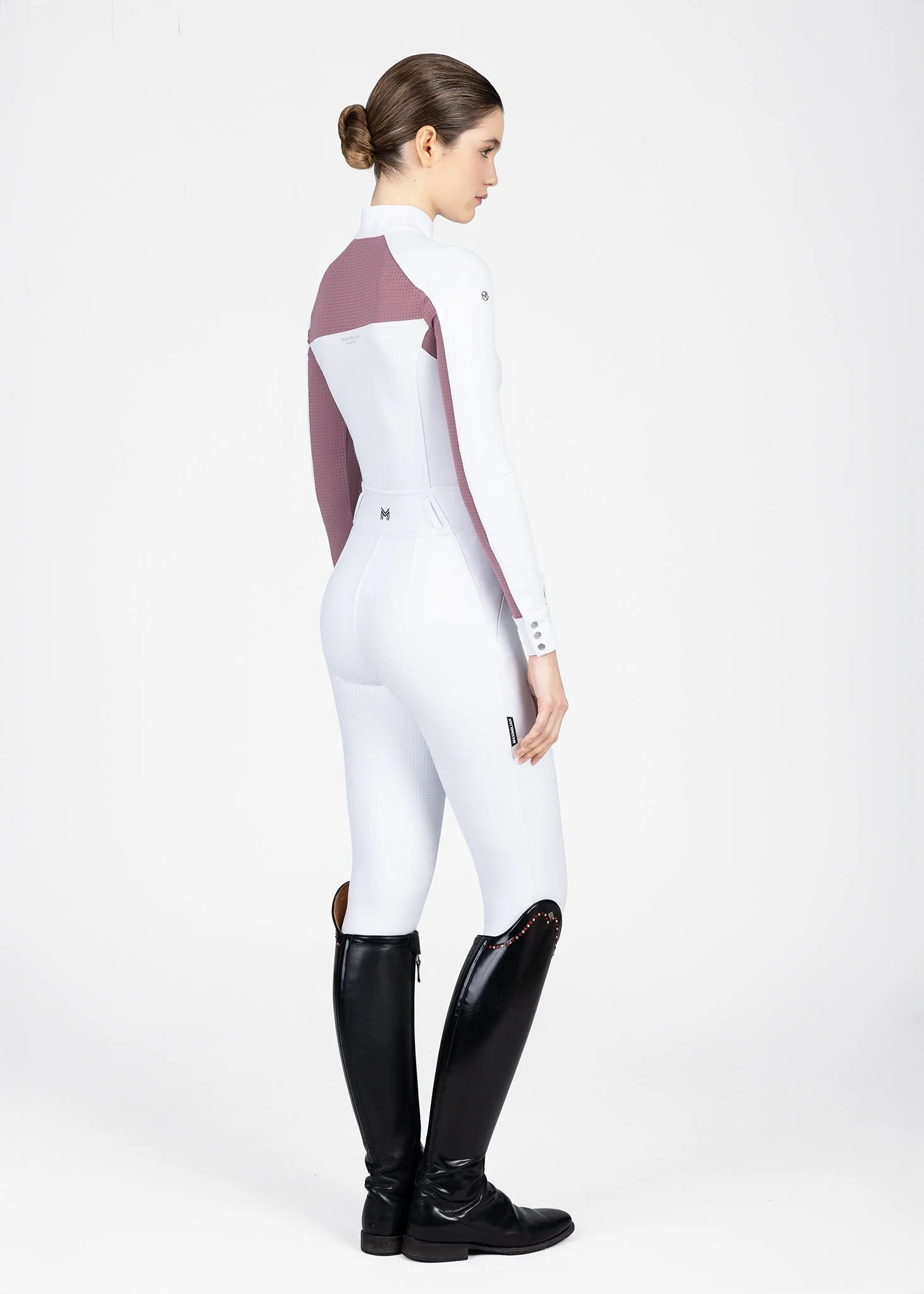 MAXIMILIAN EQUESTRIAN Aveen Langarm Show Shirt weiß mauve