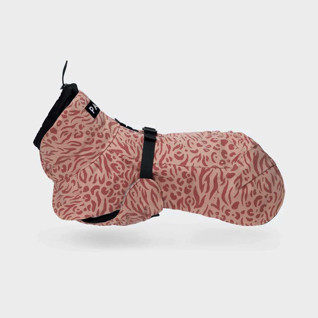 PAIKKA Visibility Wintermantel für Hunde Red Mix