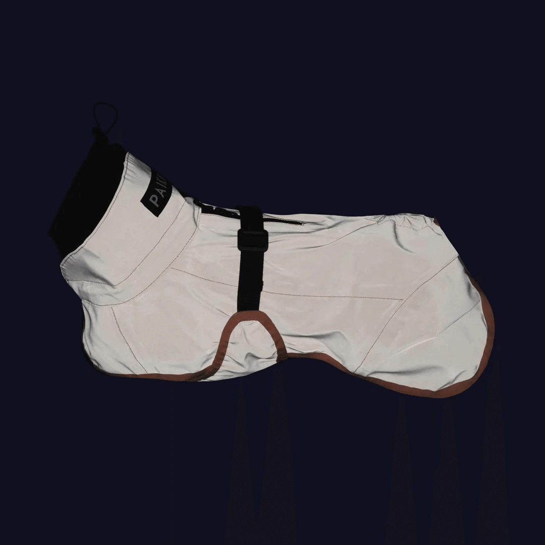 PAIKKA Reflektierender Regenmantel für Hunde Pfirsich