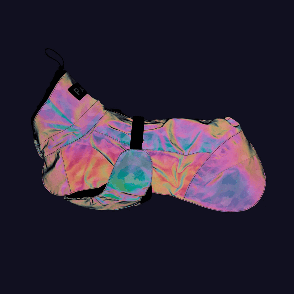 PAIKKA Visibility Regenmantel Lite für Hunde Leo