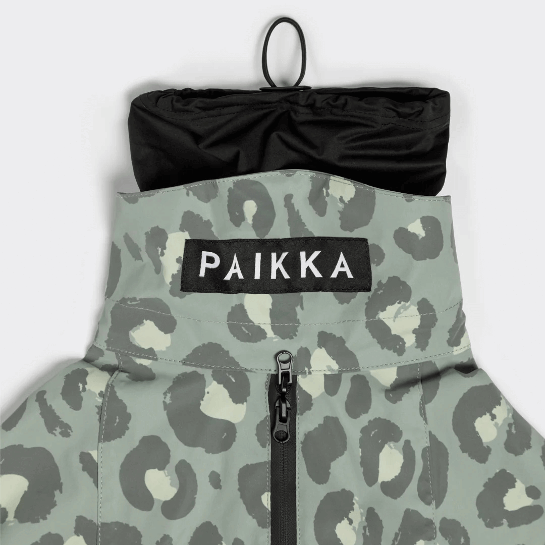 PAIKKA Visibility Regenmantel Lite für Hunde Leo grün