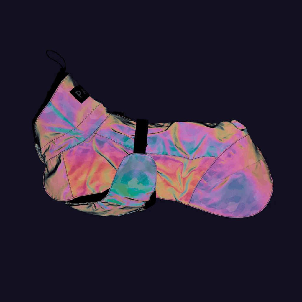 PAIKKA Visibility Regenmantel Lite für Hunde Leo grün