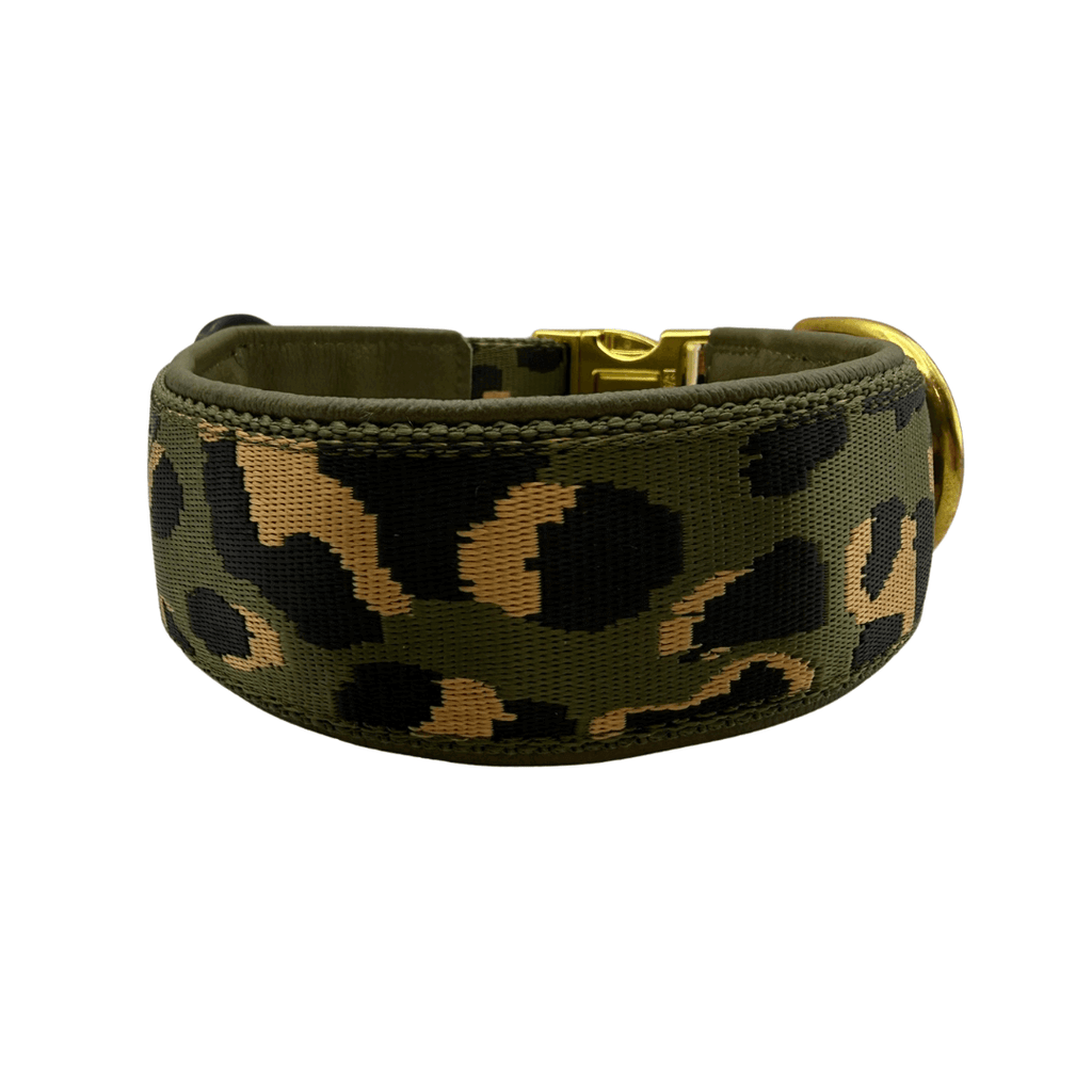 Amia De Lis Hundehalsband Leoliebe oliv