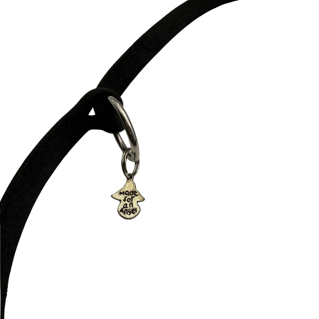 Amia De Lis Fettlederleine schwarz