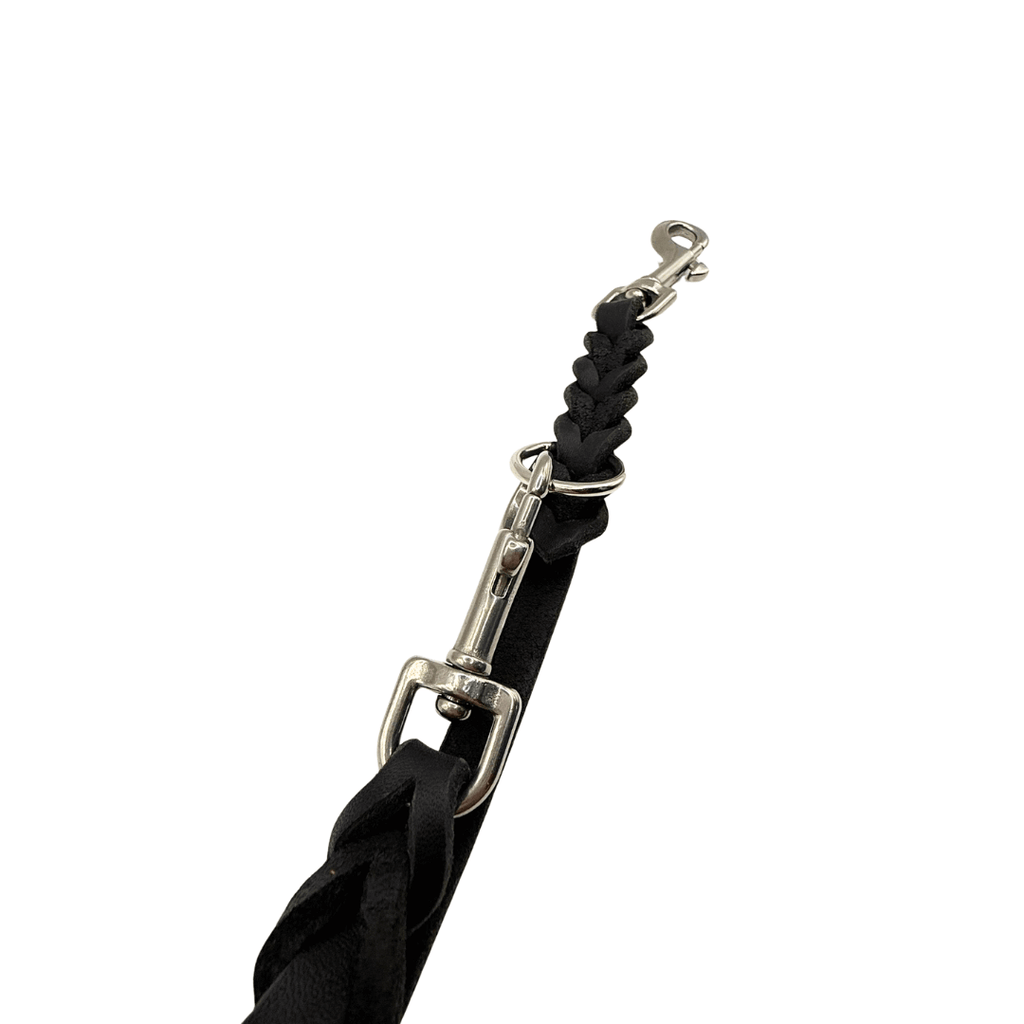 Amia De Lis Fettlederleine schwarz