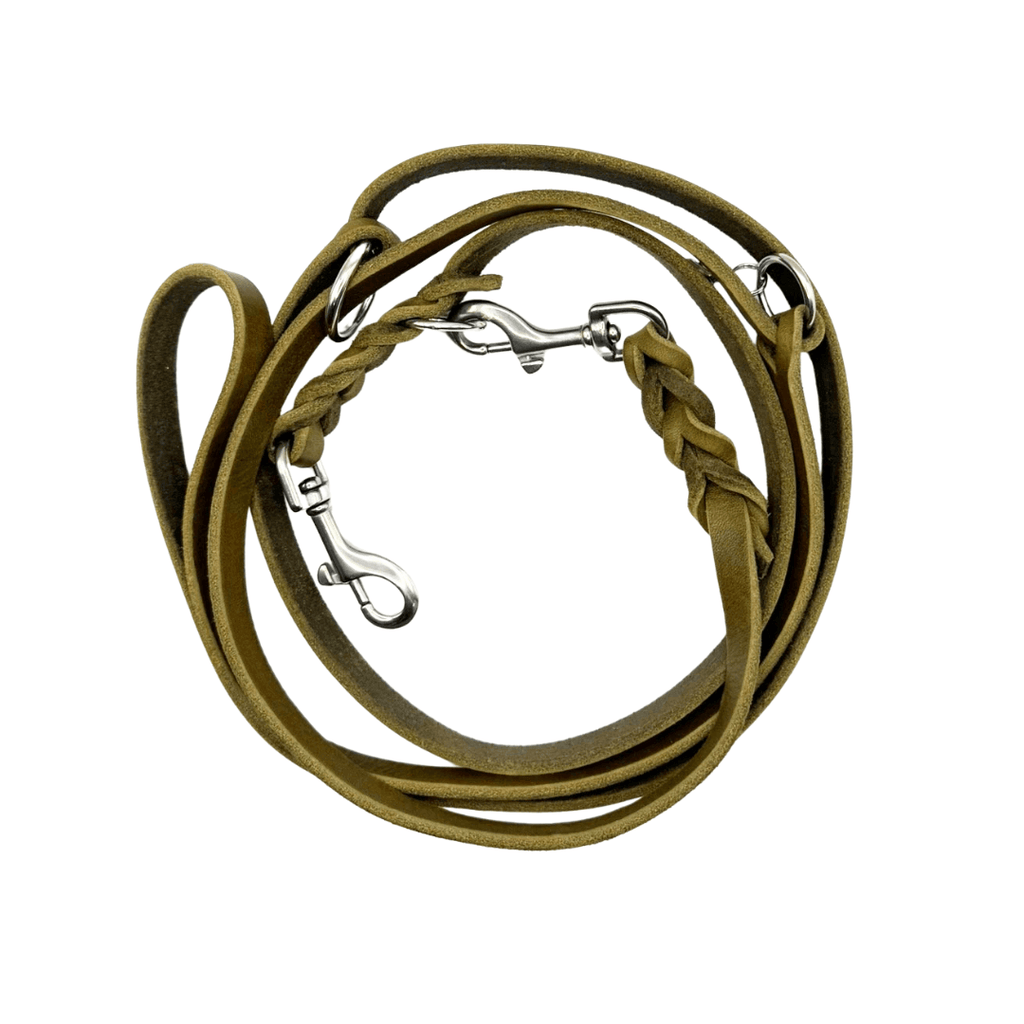 Amia De Lis Fettlederleine oliv