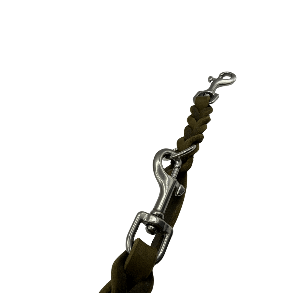 Amia De Lis Fettlederleine oliv